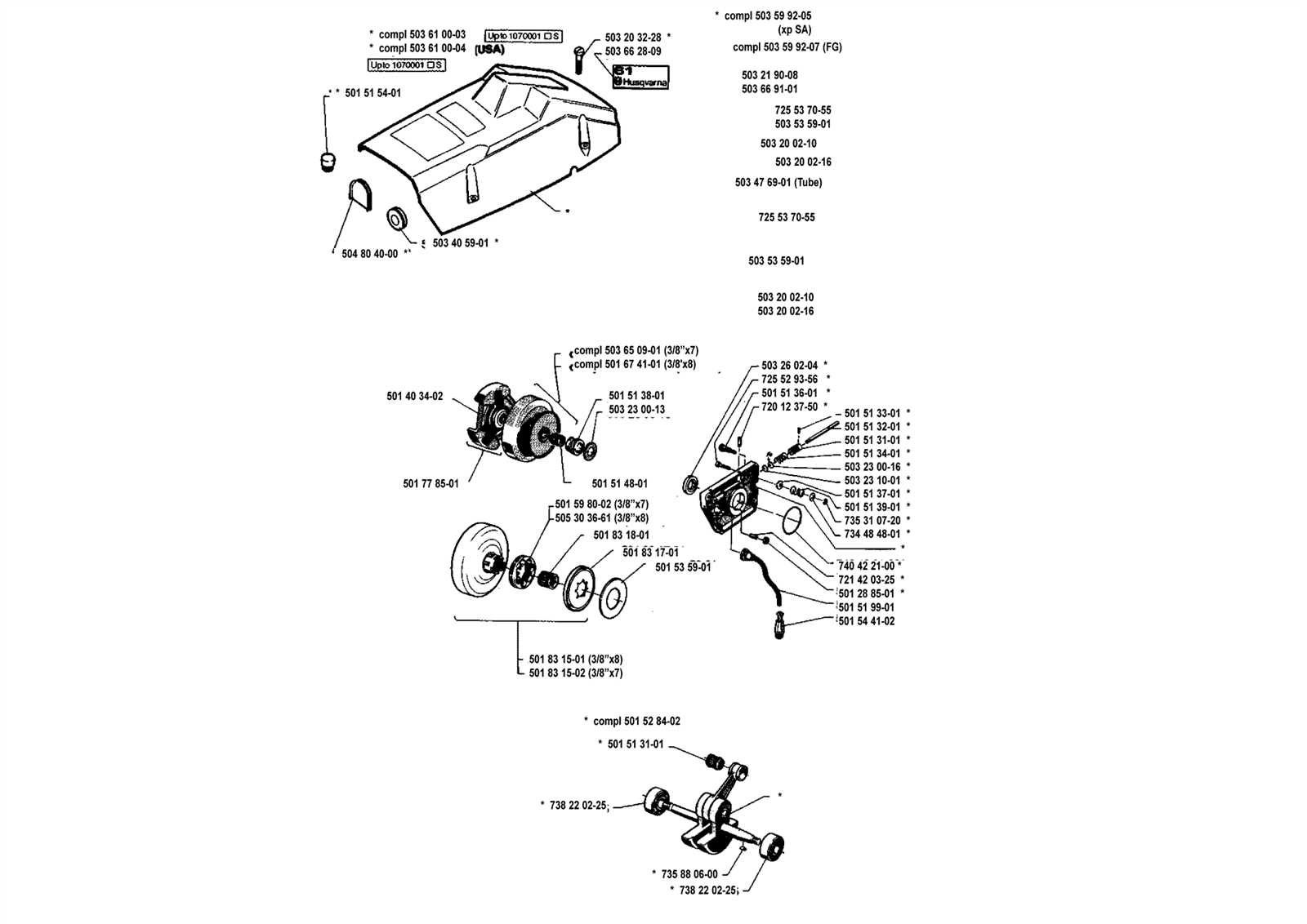 husqvarna 61 parts diagram