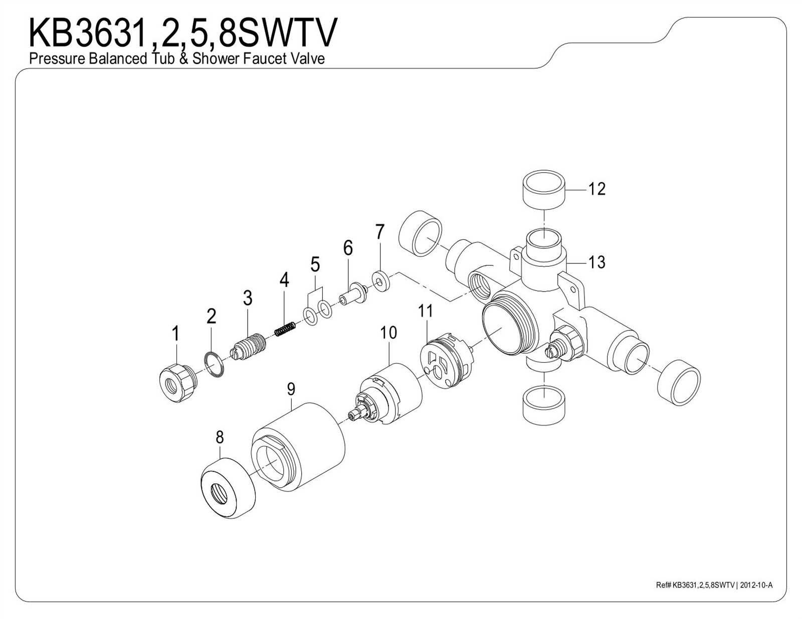 shower plumbing parts diagram