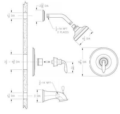 shower parts diagram