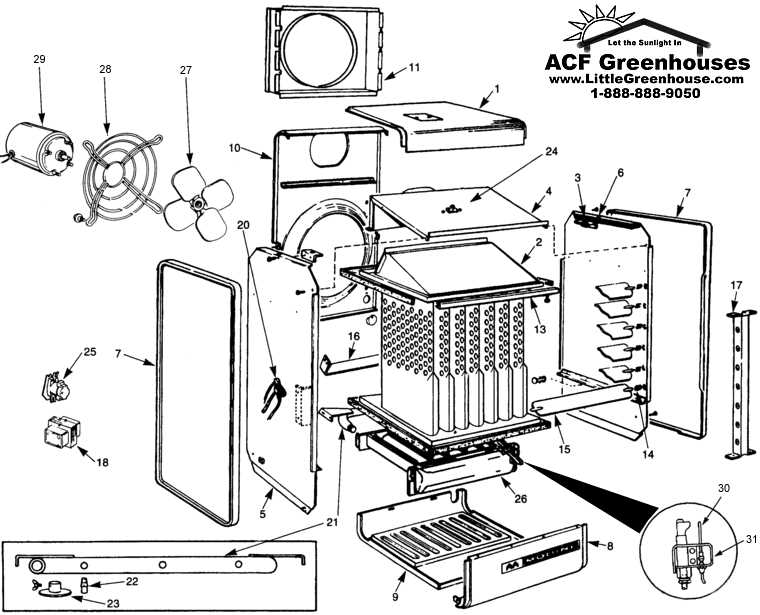 replacement patio heater parts diagram