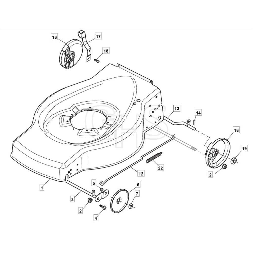 craftsman riding mower deck parts diagram