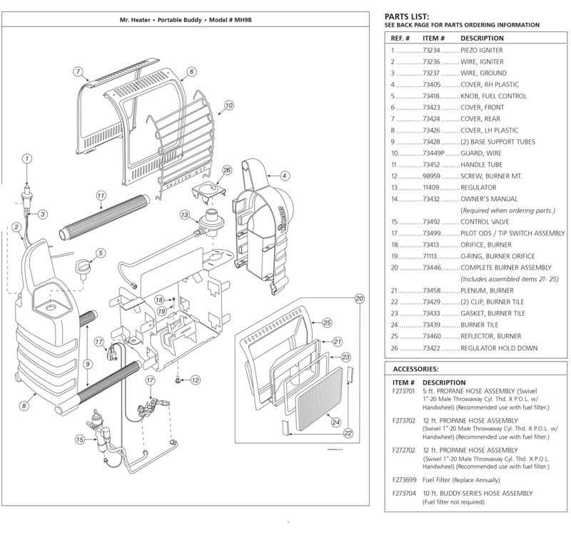 all pro heater parts diagram