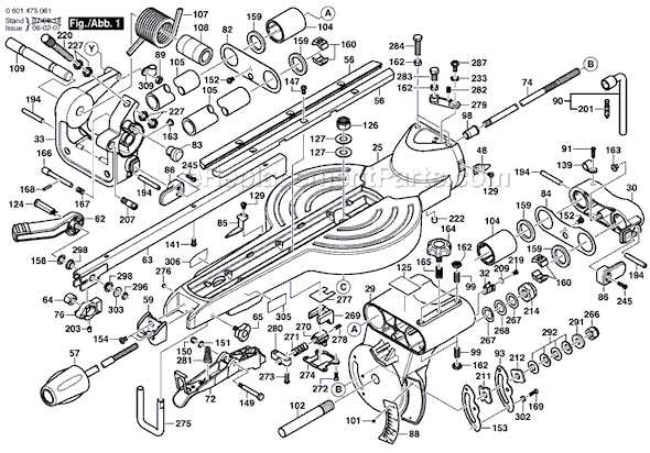 mitre saw parts diagram