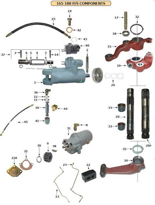 massey ferguson steering parts diagram