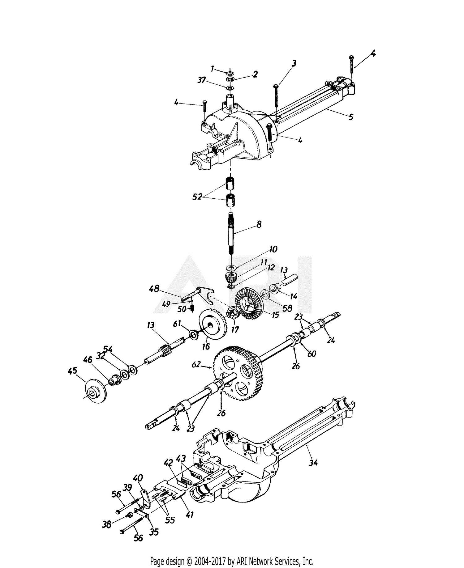 rear differential parts diagram