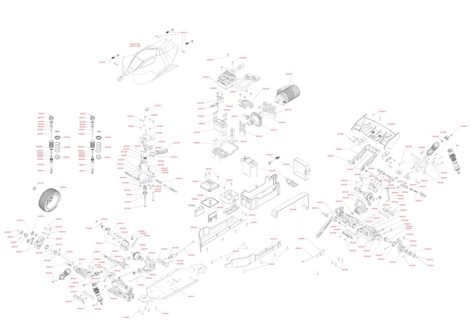 arrma typhon 3s parts diagram