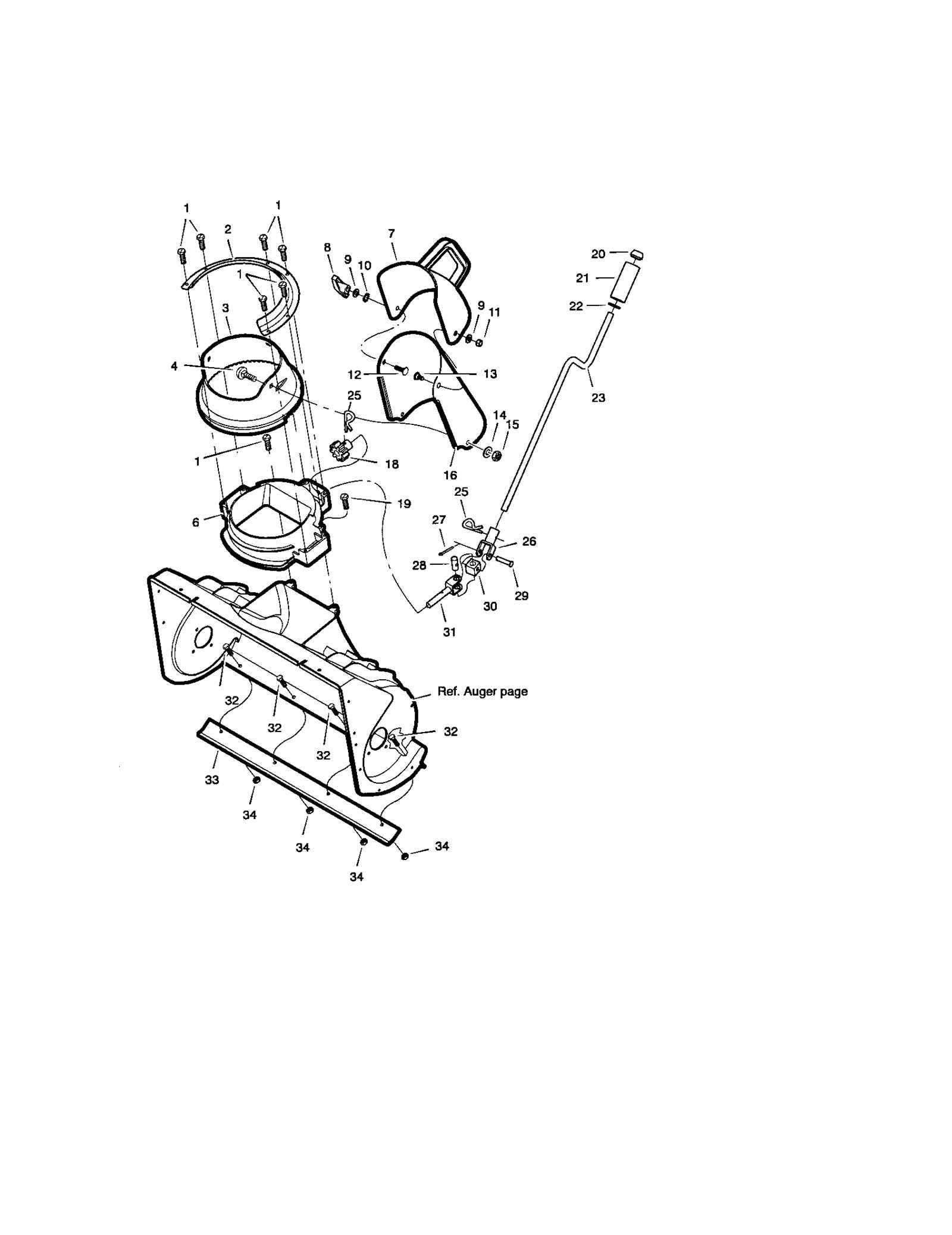 simplicity snowblower parts diagram