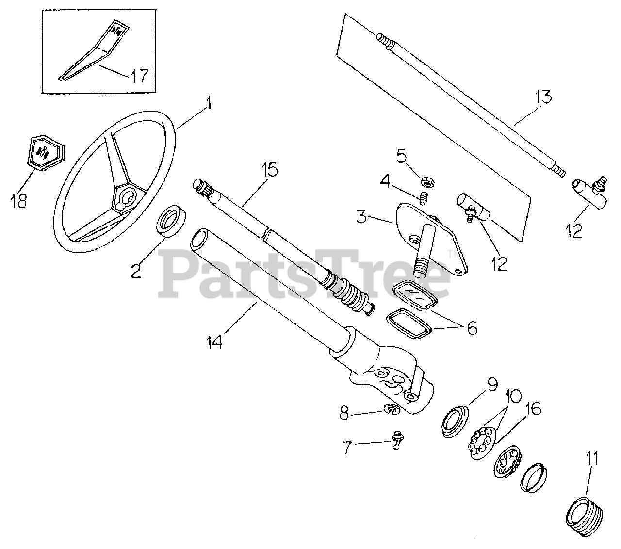 cub cadet steering parts diagram