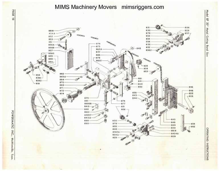 delta band saw parts diagram