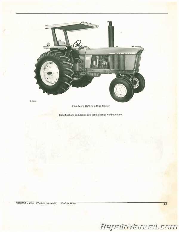 john deere 4320 parts diagram