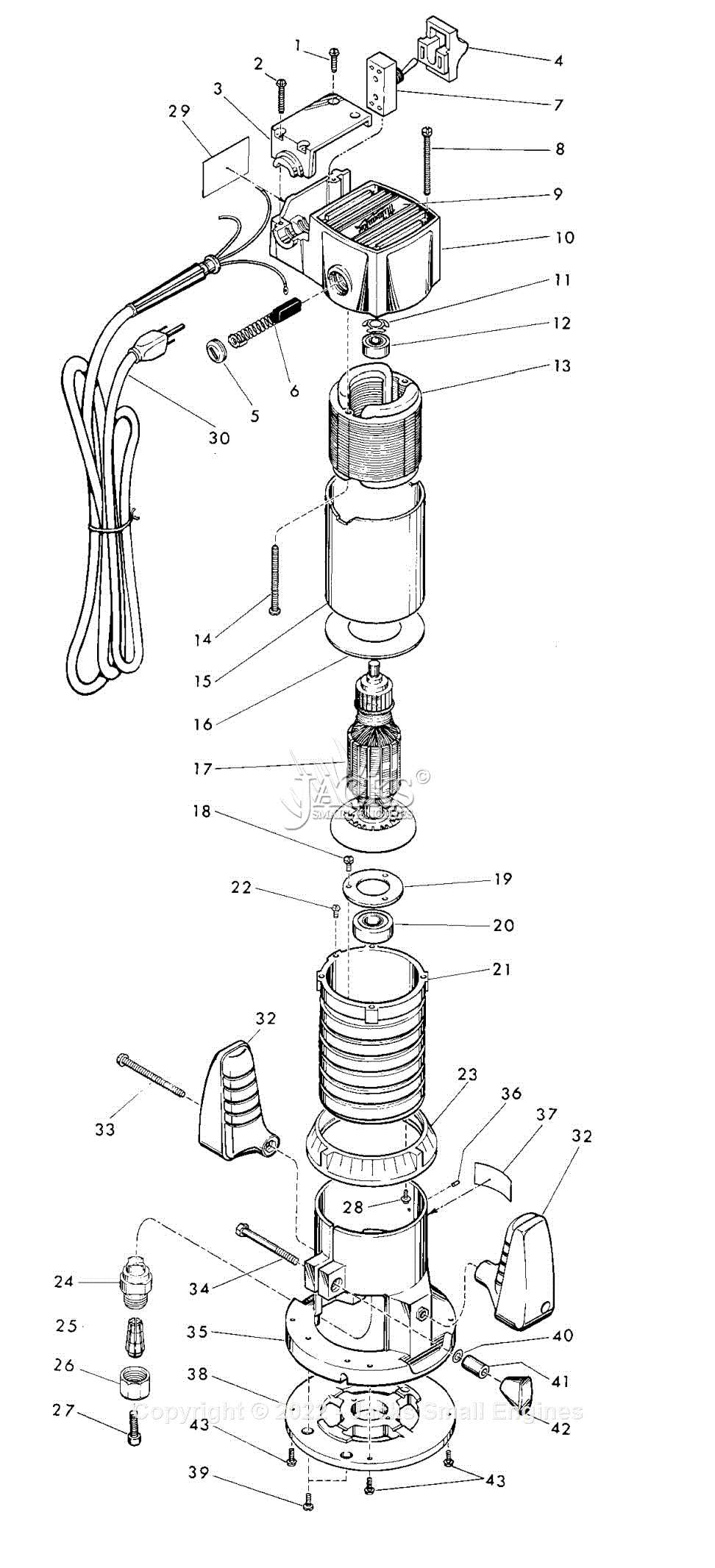 craftsman router parts diagram