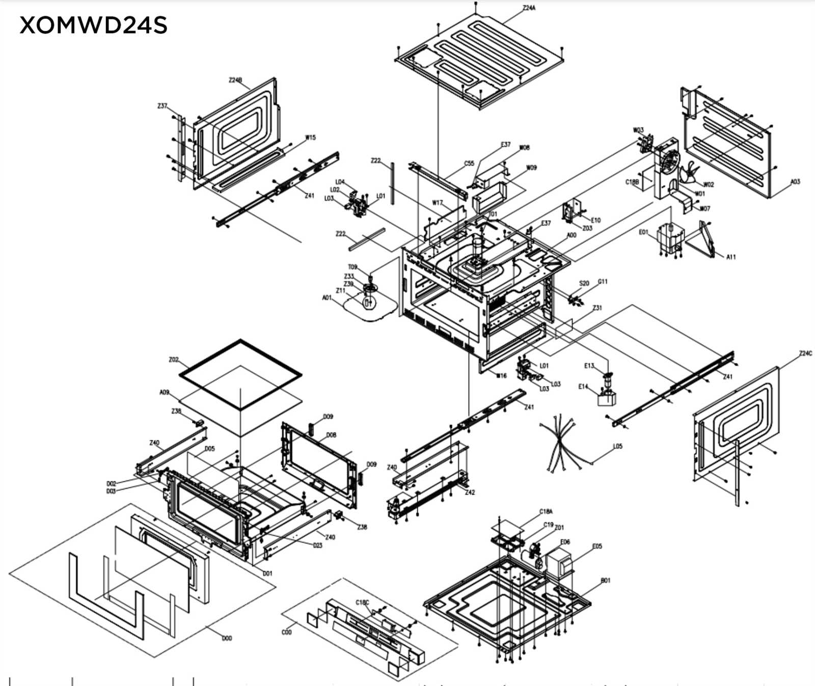 microwave parts diagram