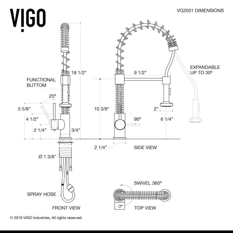 sink sprayer parts diagram