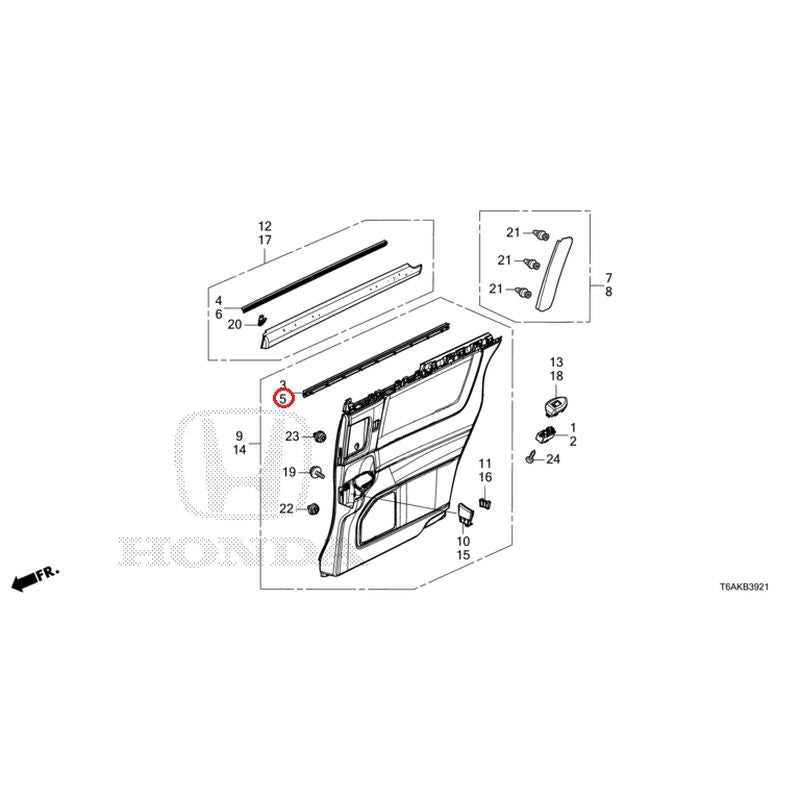 honda odyssey sliding door parts diagram