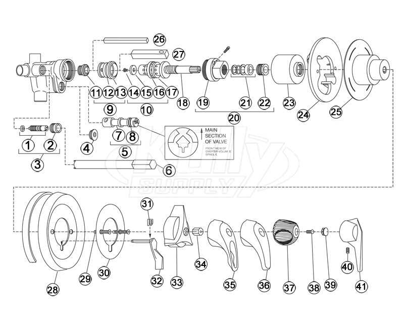 tub faucet parts diagram