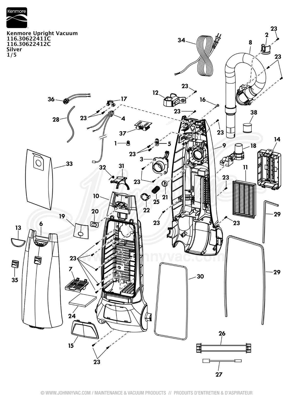 kenmore elite parts diagram