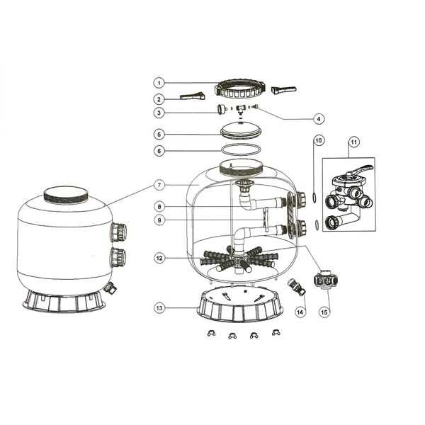 hayward multiport valve parts diagram