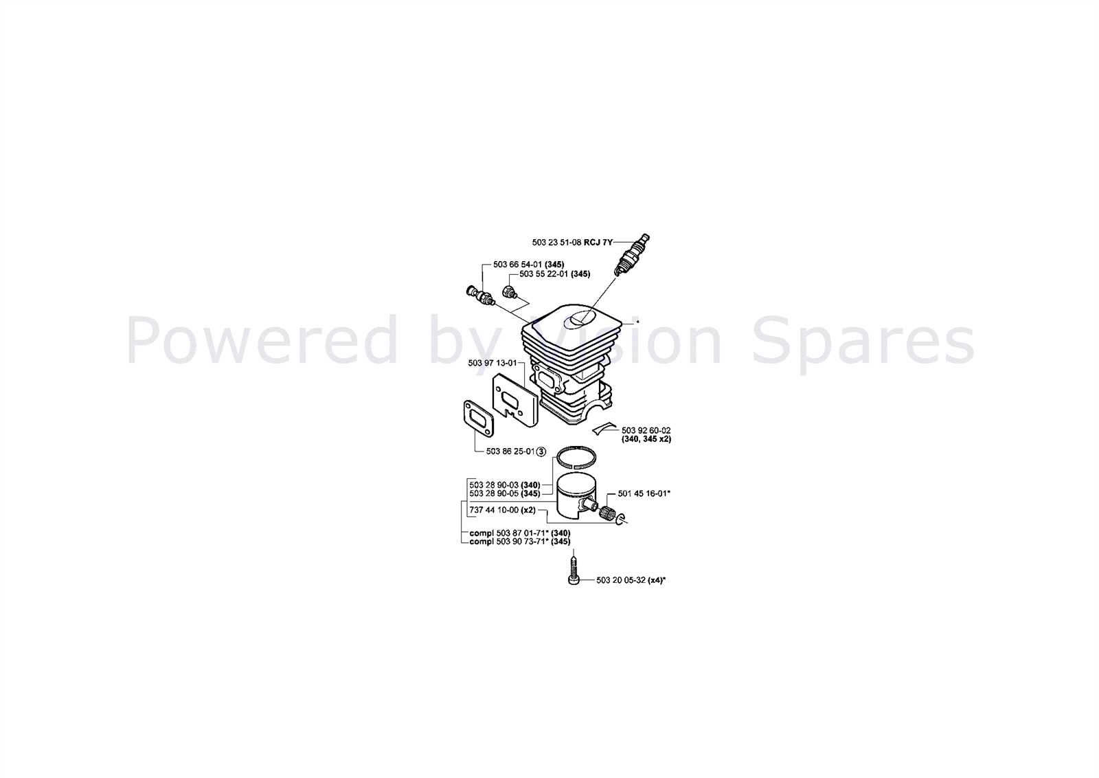 husqvarna 345 parts diagram