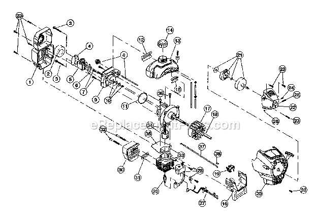 craftsman tiller parts diagram