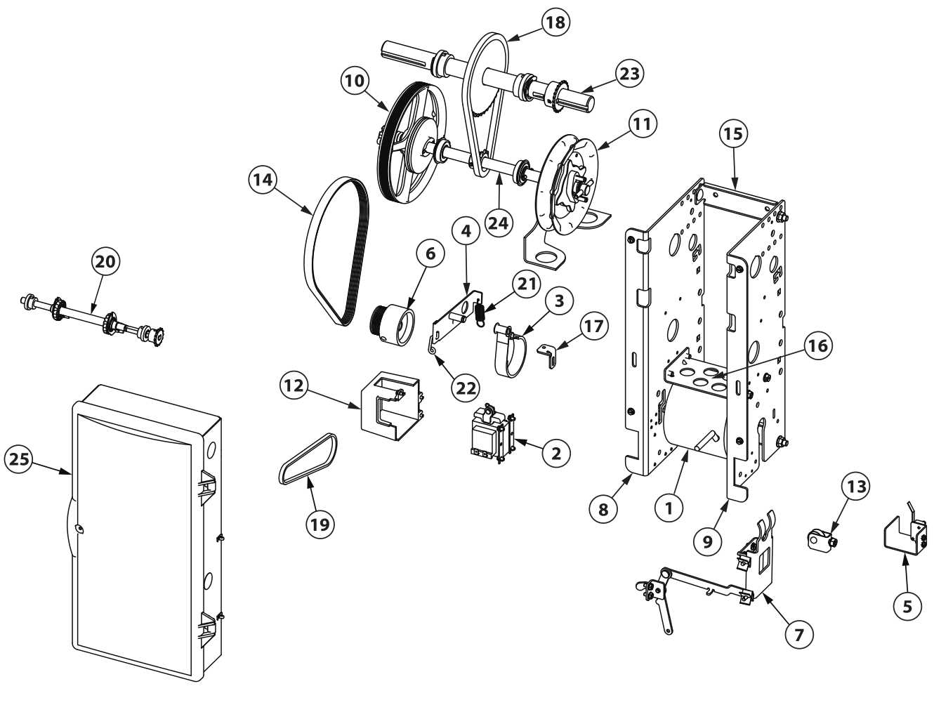 residential garage door parts diagram