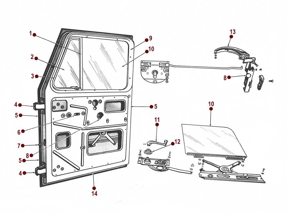 truck door parts diagram