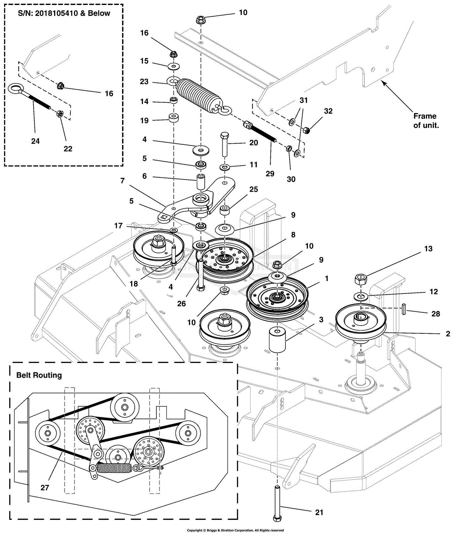 john deere 48 mower deck parts diagram