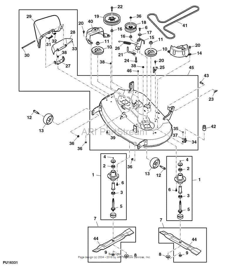 john deere z225 parts diagram