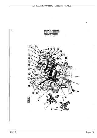 massey ferguson 135 parts diagram