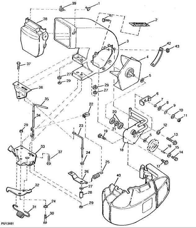 john deere 455 60 inch mower deck parts diagram