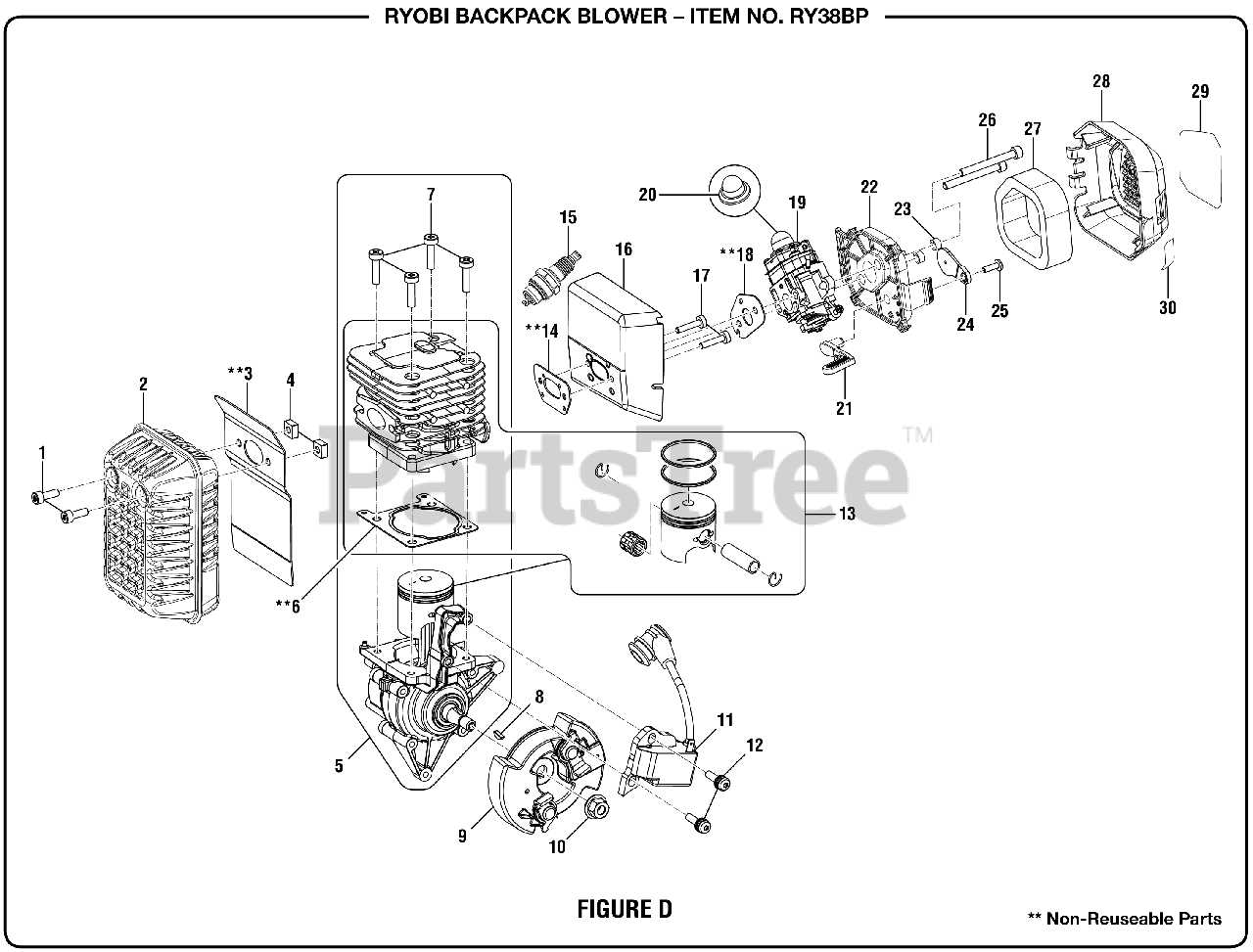 ryobi leaf blower parts diagram