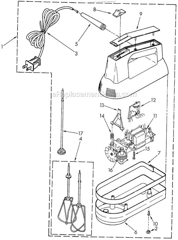 kitchenaid stand mixer parts diagram