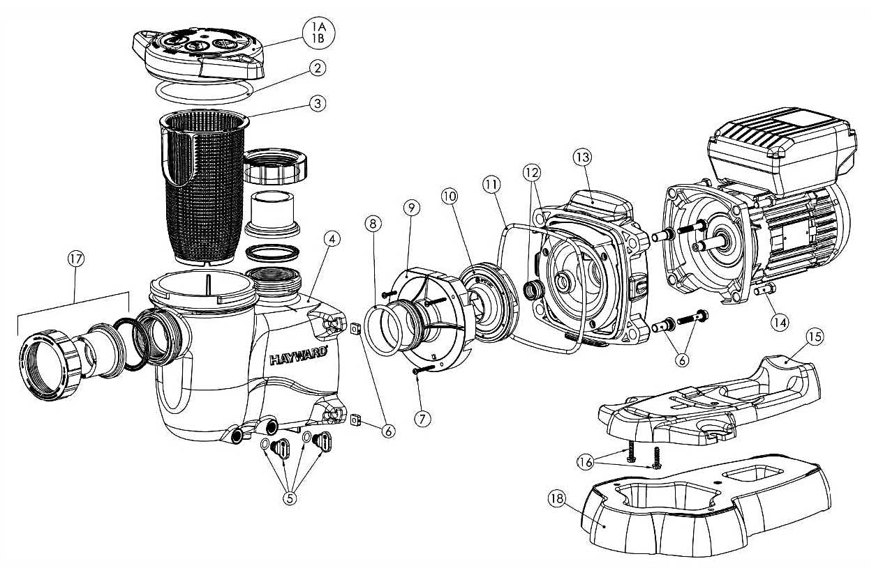 hayward northstar pump parts diagram