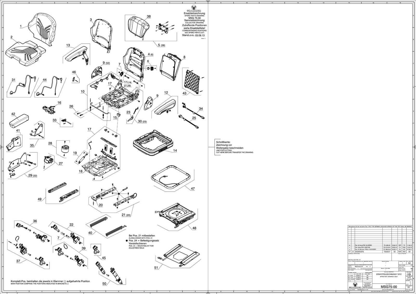 grammer seat parts diagram