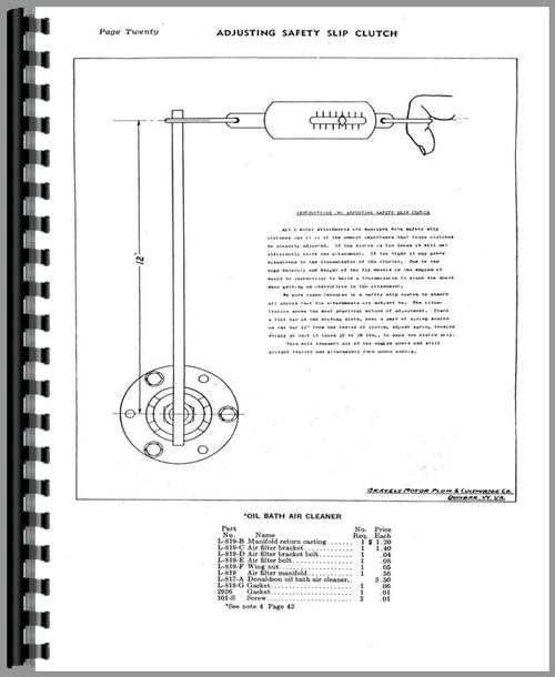 gravely model l parts diagram