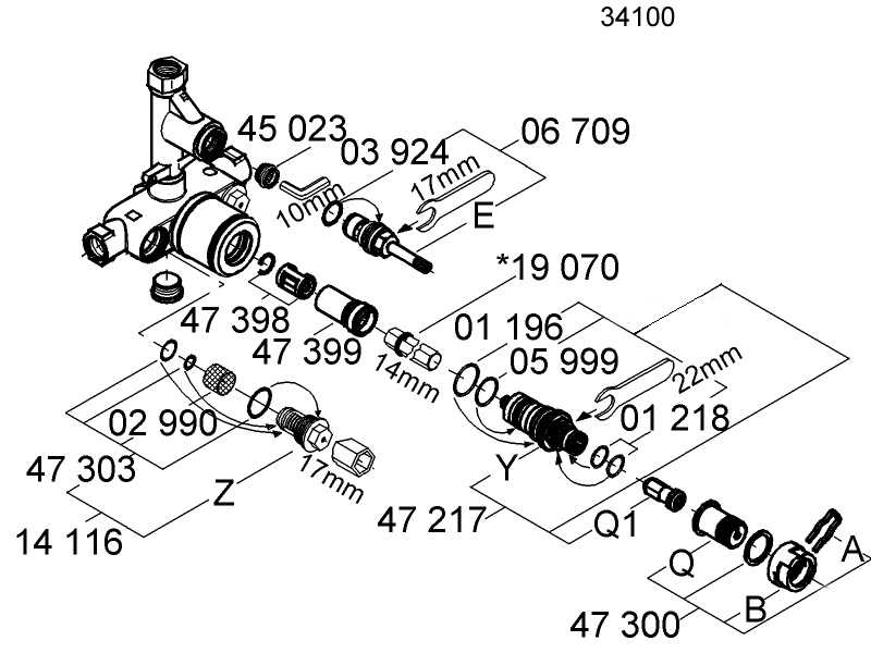 grohe shower valve parts diagram