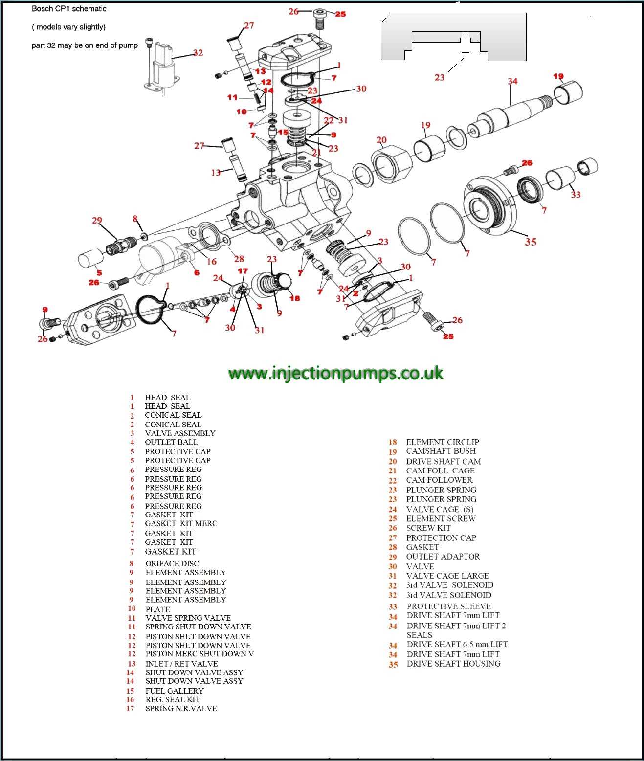 zexel injection pump parts diagram