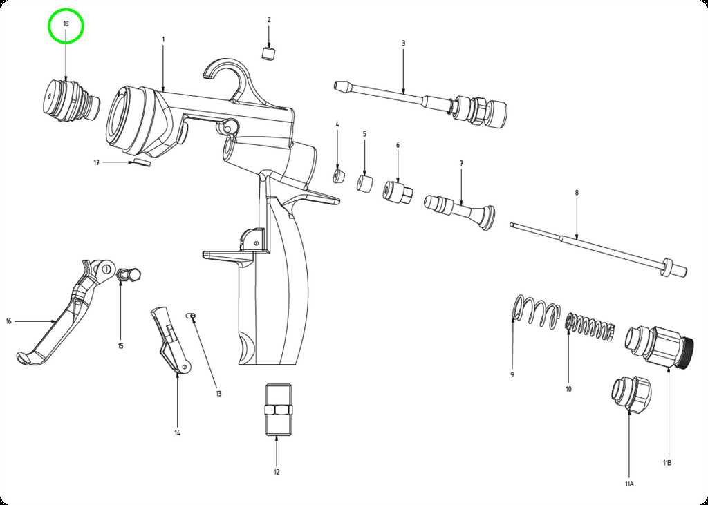 spray gun parts diagram