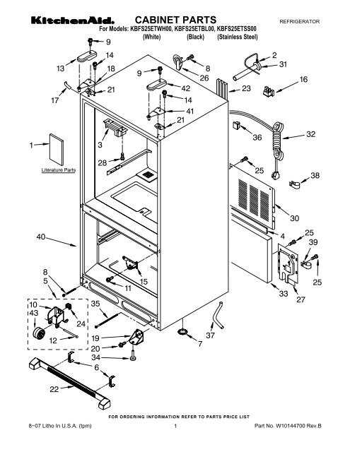 kitchen aid parts diagram