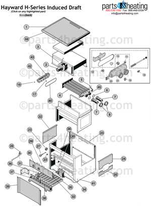 hayward h series pool heater parts diagram