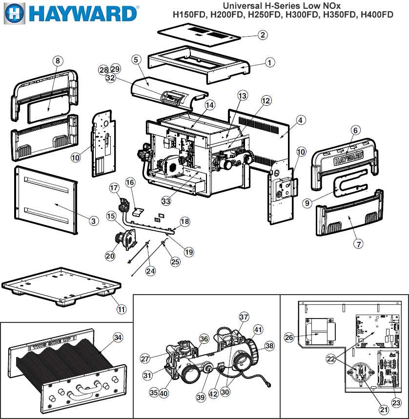 hayward heater parts diagram