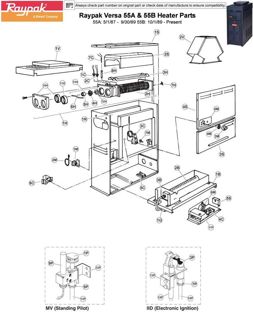 hayward heater parts diagram