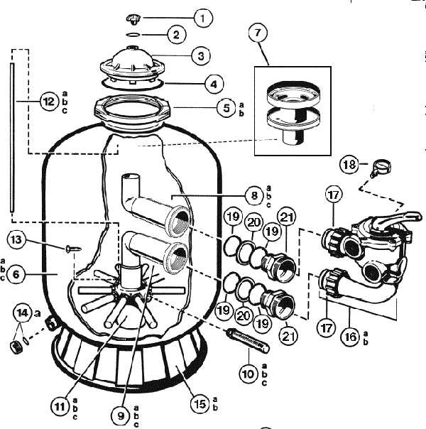 hayward pool filter parts diagram