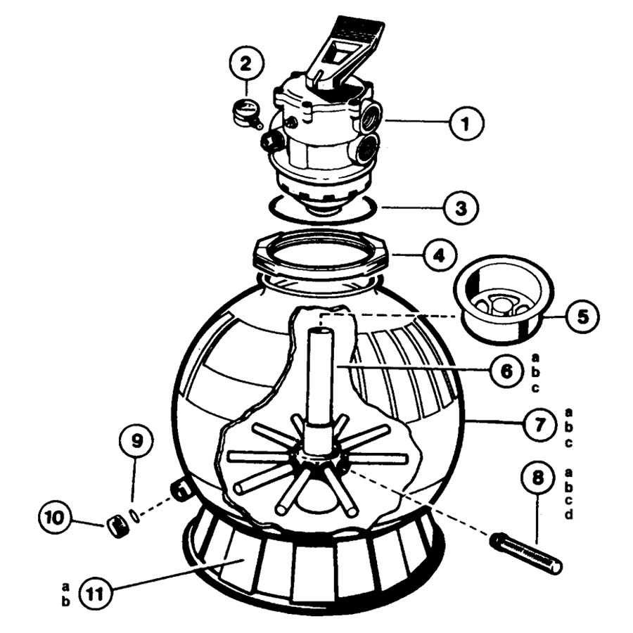 hayward pool sand filter parts diagram