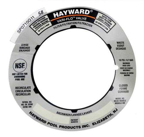 hayward vari flo valve parts diagram