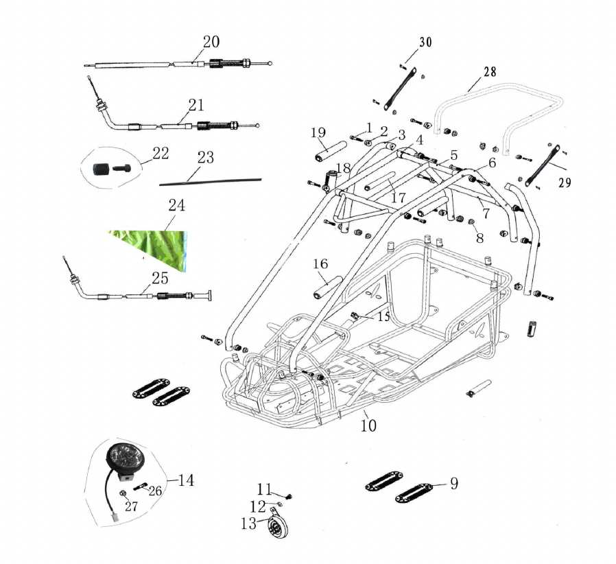 trailmaster go kart parts diagram