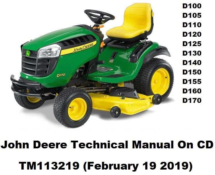 john deere d125 parts diagram