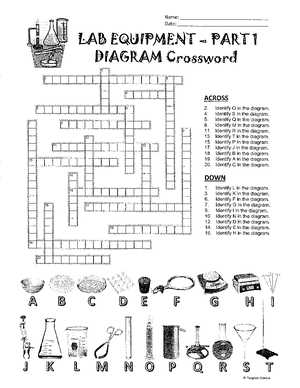 lab equipment part 1 diagram crossword answer key