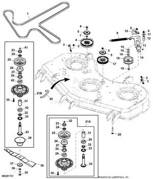 john deere z445 54 inch deck parts diagram