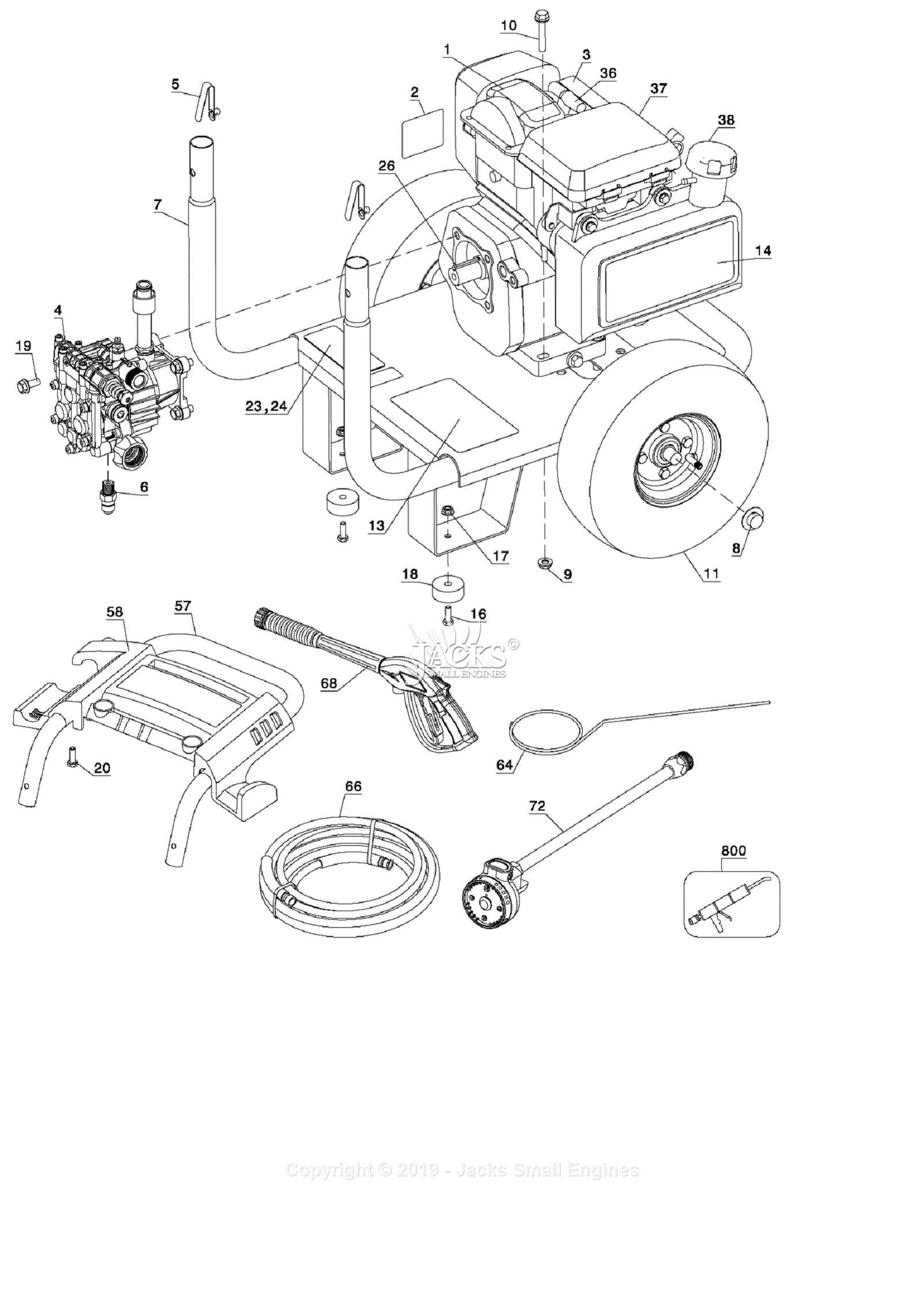 honda gcv160 pressure washer parts diagram