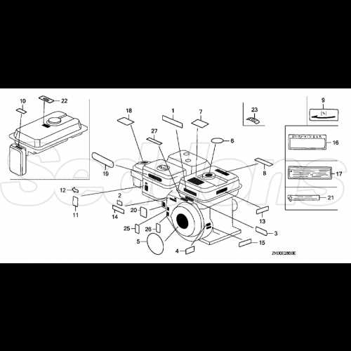 honda gx200 parts diagram